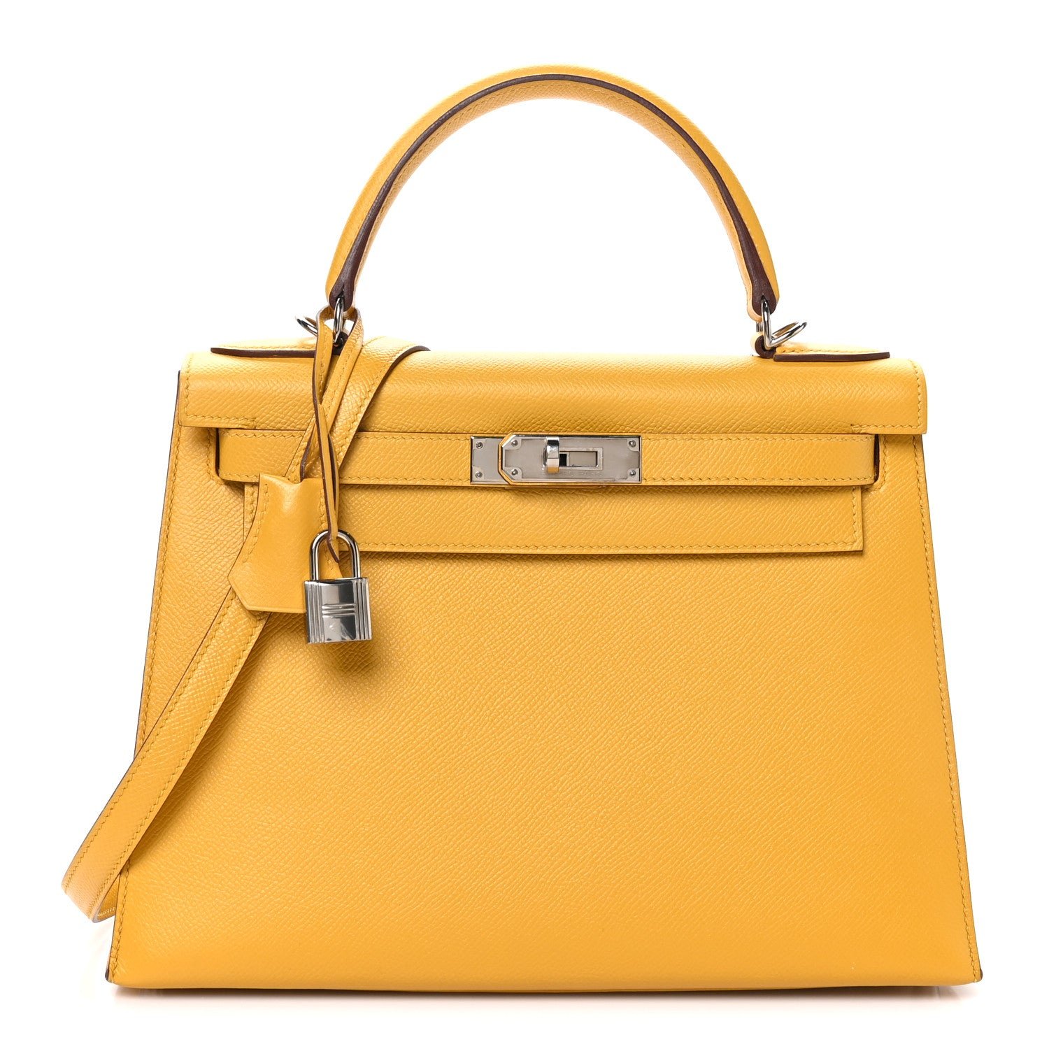Hermes Hermes Epsom Kelly Sellier 28 Jaune Ambre