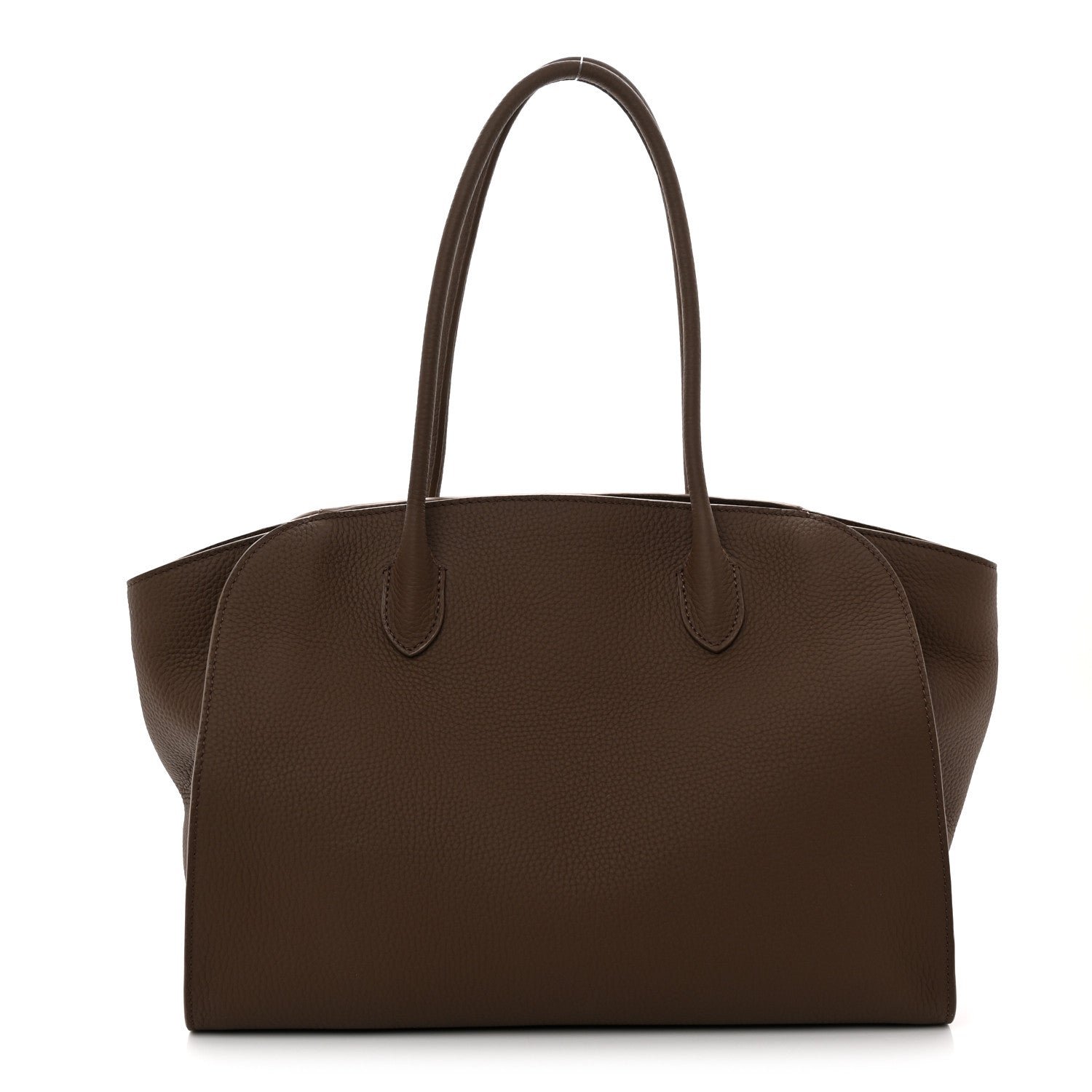 The Row Matte Grained Calfskin Marlo 14 Dark Olive