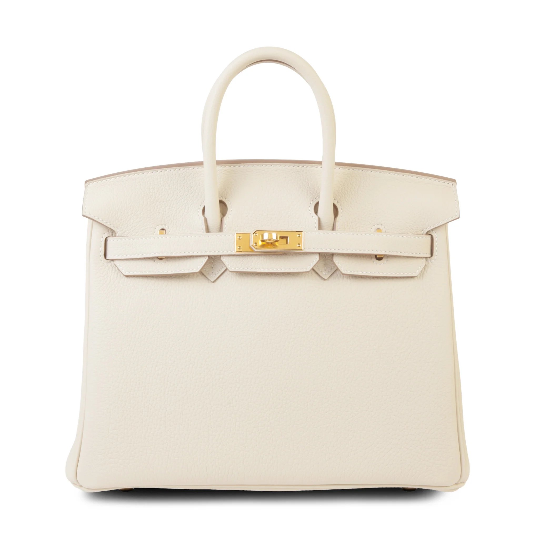 Brand New ( Rank N ) HERMÈS Birkin 25 Craie (10) Togo Gold hardware G (2026)