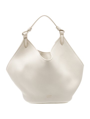 Khaite Leather Lotus Textured-Leather Tote Mini
