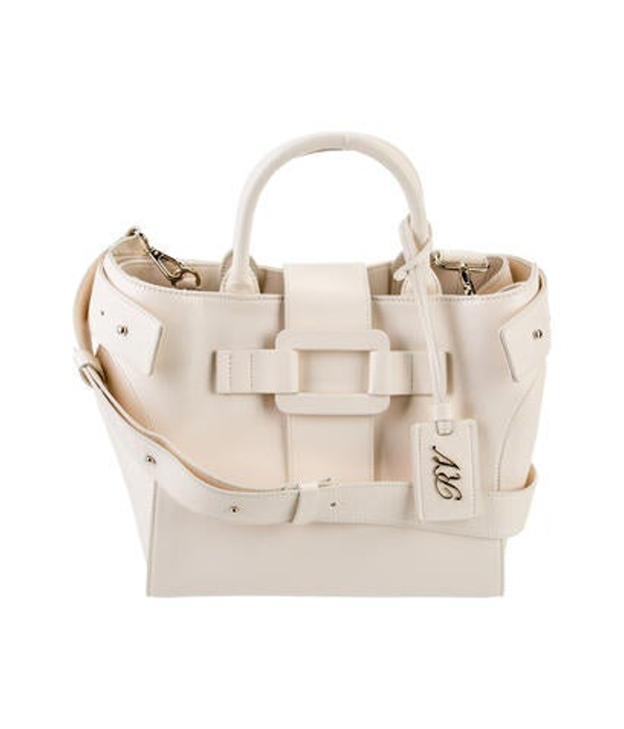 Roger Vivier Vivier Leather Top Handle Bag