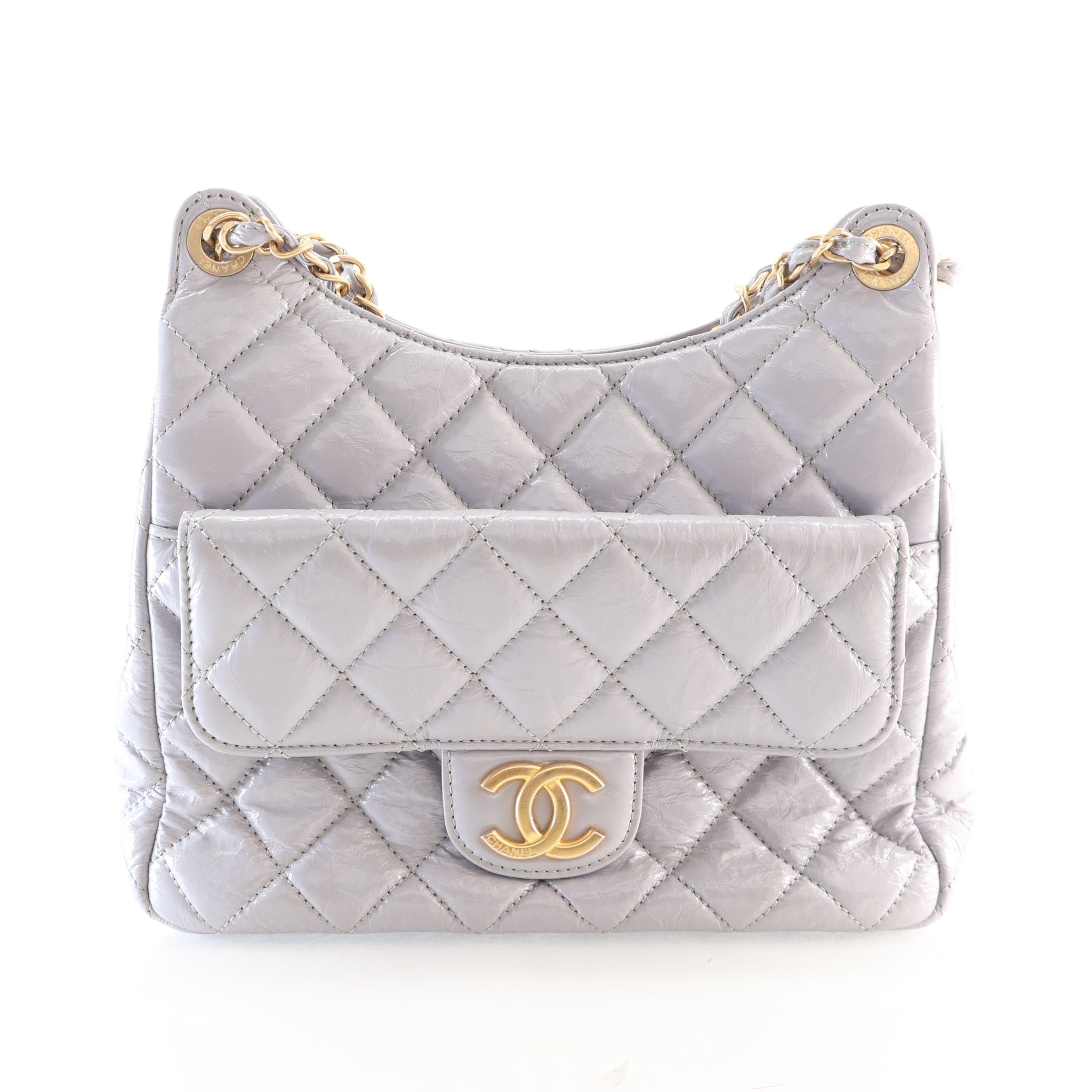 Chanel Chanel Medium Crumpled Calfskin Wavy CC Hobo
