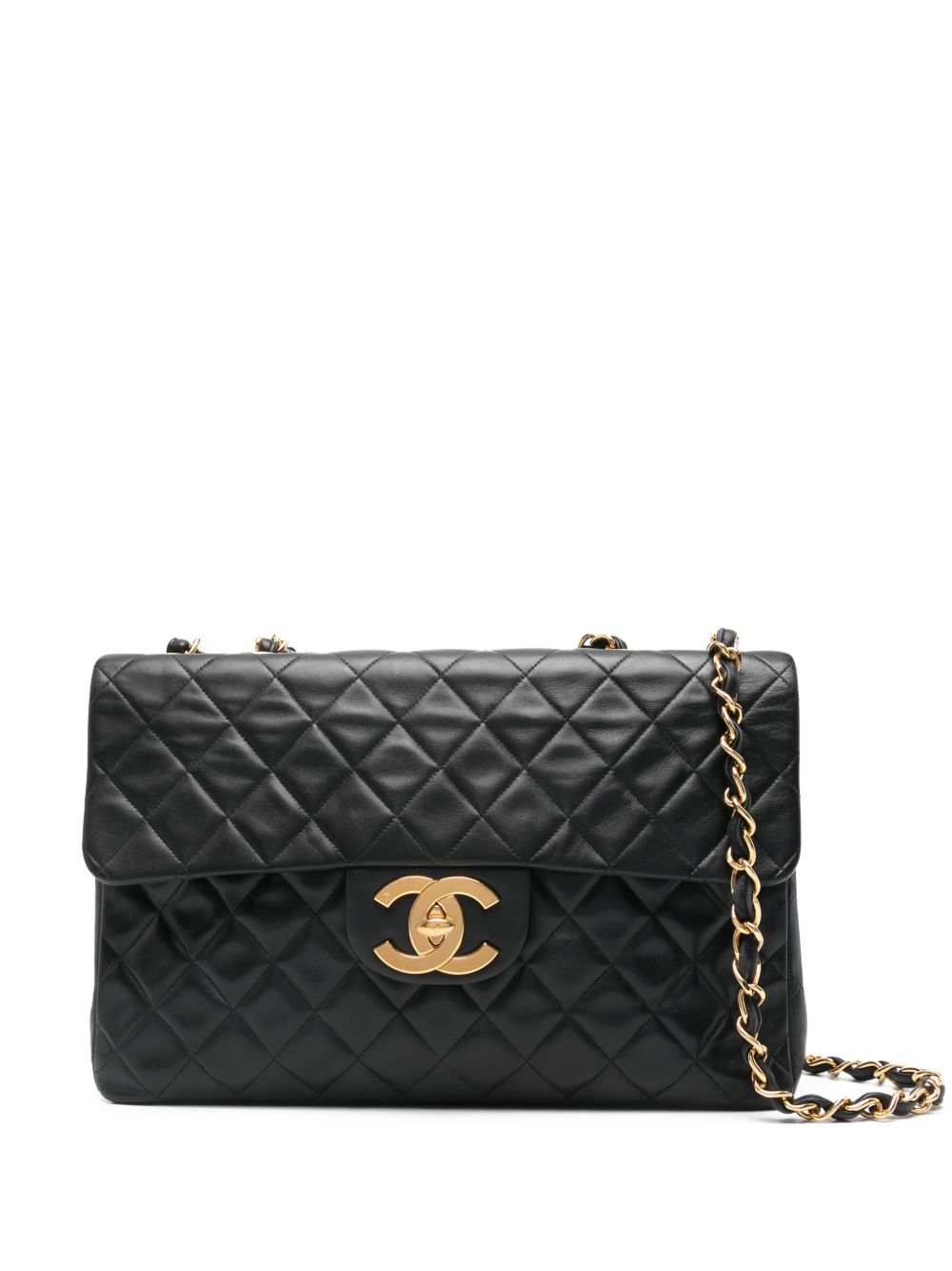 1990s maxi Jumbo quilted leather shoulder bag