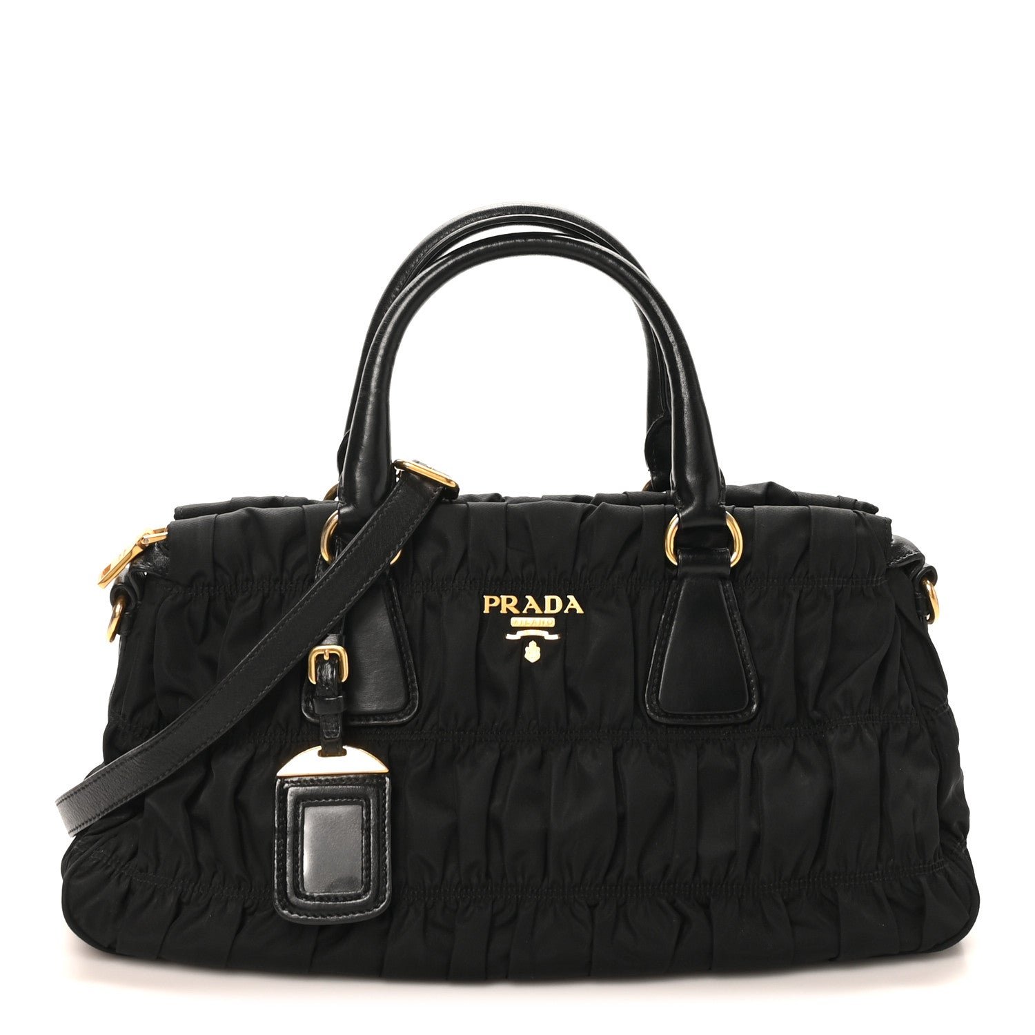 Prada Tessuto Nylon Gaufre Tote Black