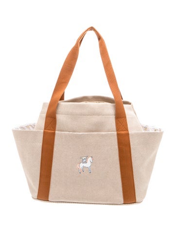 Hermes Toile Bride-A-Brac Cabriole Nappy Bag w/ Insert & Changing Pad
