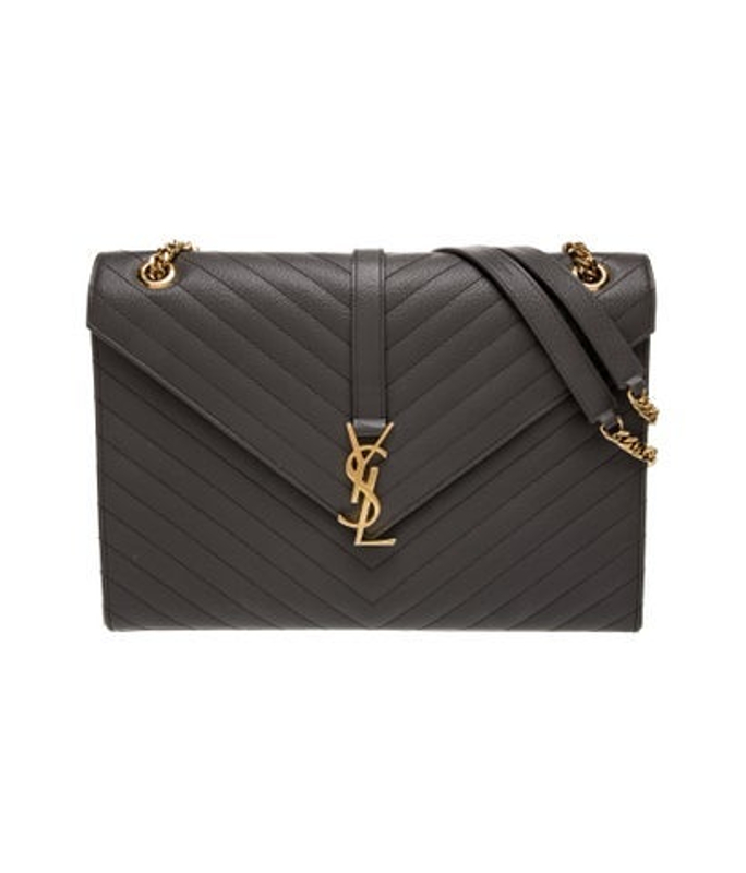 Saint Laurent Laurent Chevron Shoulder Bag Large