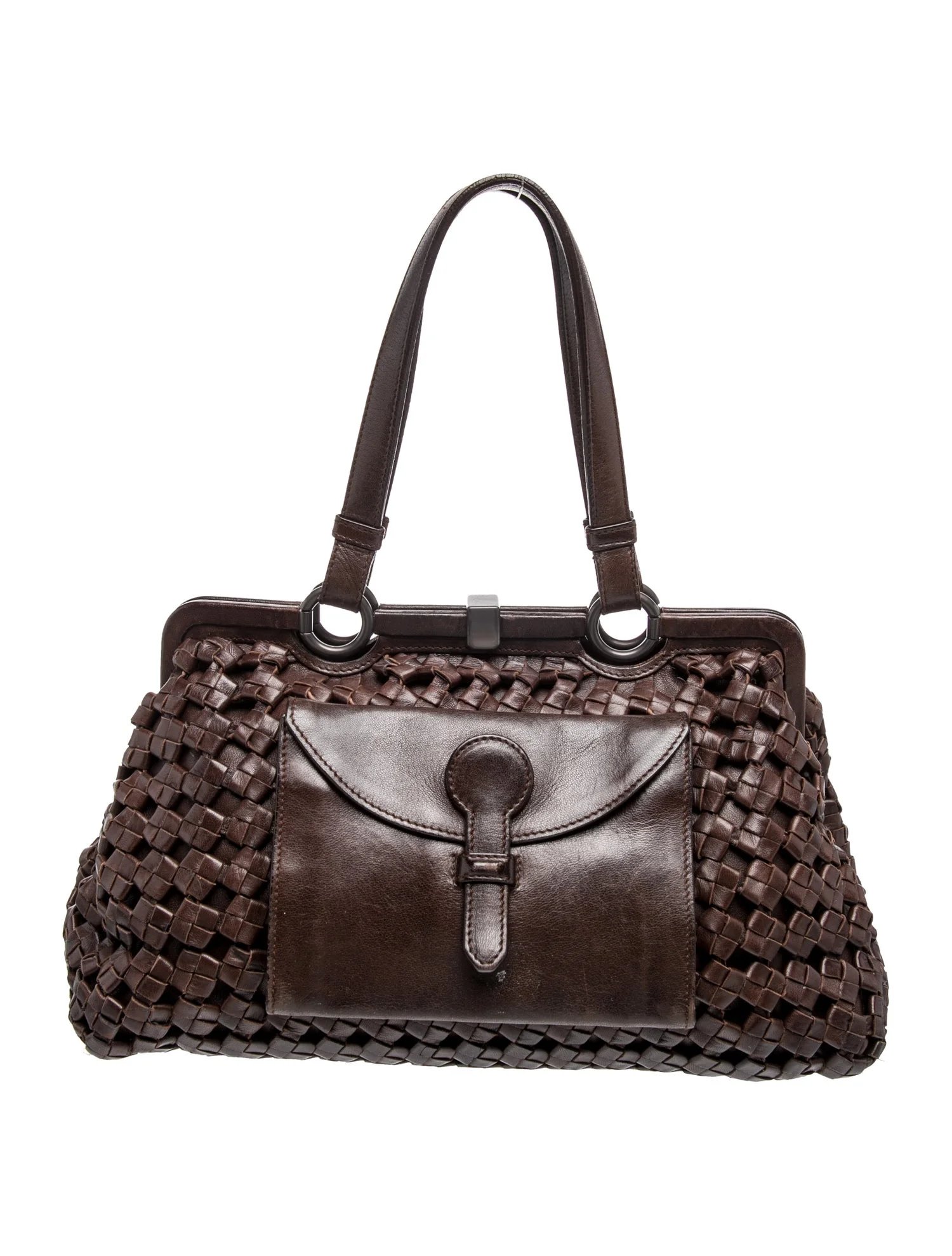Intrecciato Top Handle Bag Vintage