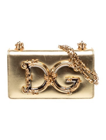 Dolce & Gabbana Leather DG Girls Phone Bag Mini