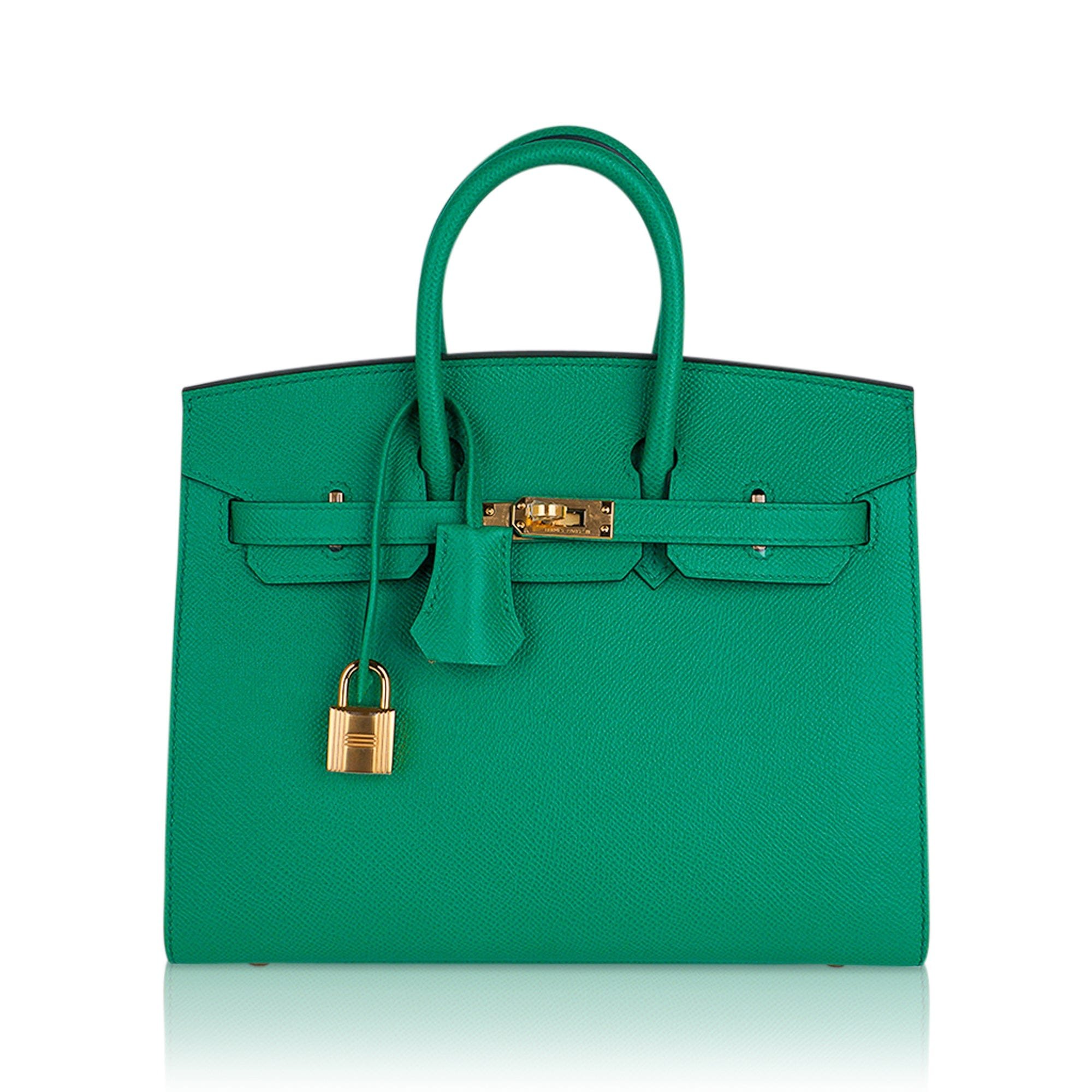 Hermes Hermes Birkin Sellier 25 Bag Vert Jade Epsom Leather with Gold Hardware
