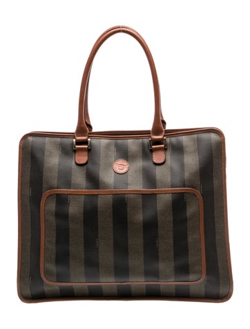 Pequin Pecan Striped Handbag