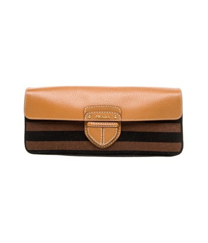 Prada Canapa Canapa Righe Clutch