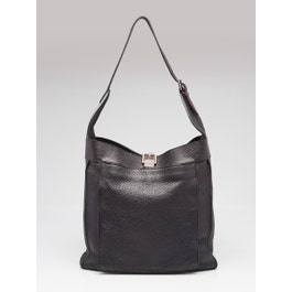 Hermes Hermes Black Clemence Leather Marwari GM Bag