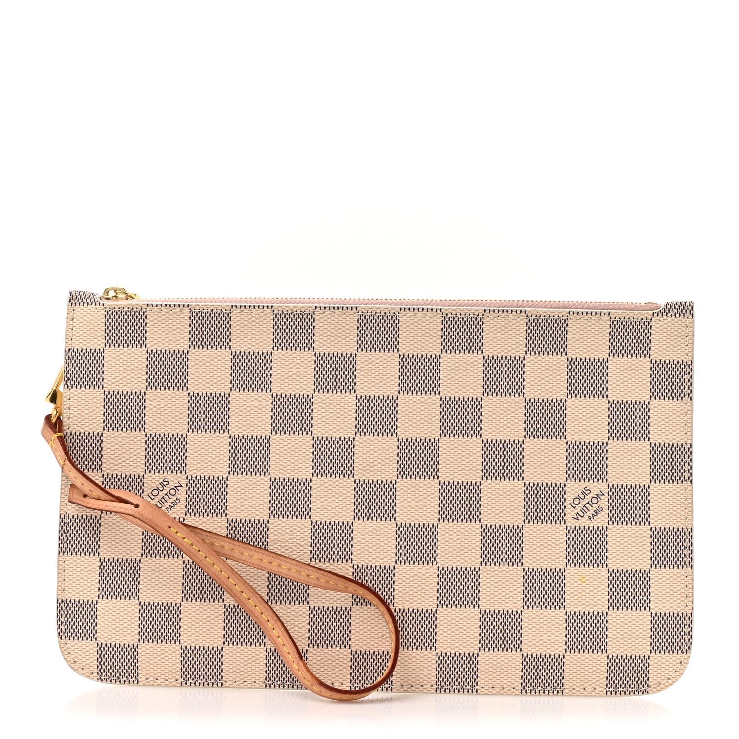 Louis Vuitton Damier Azur Neverfull MM GM Pochette Rose Ballerine