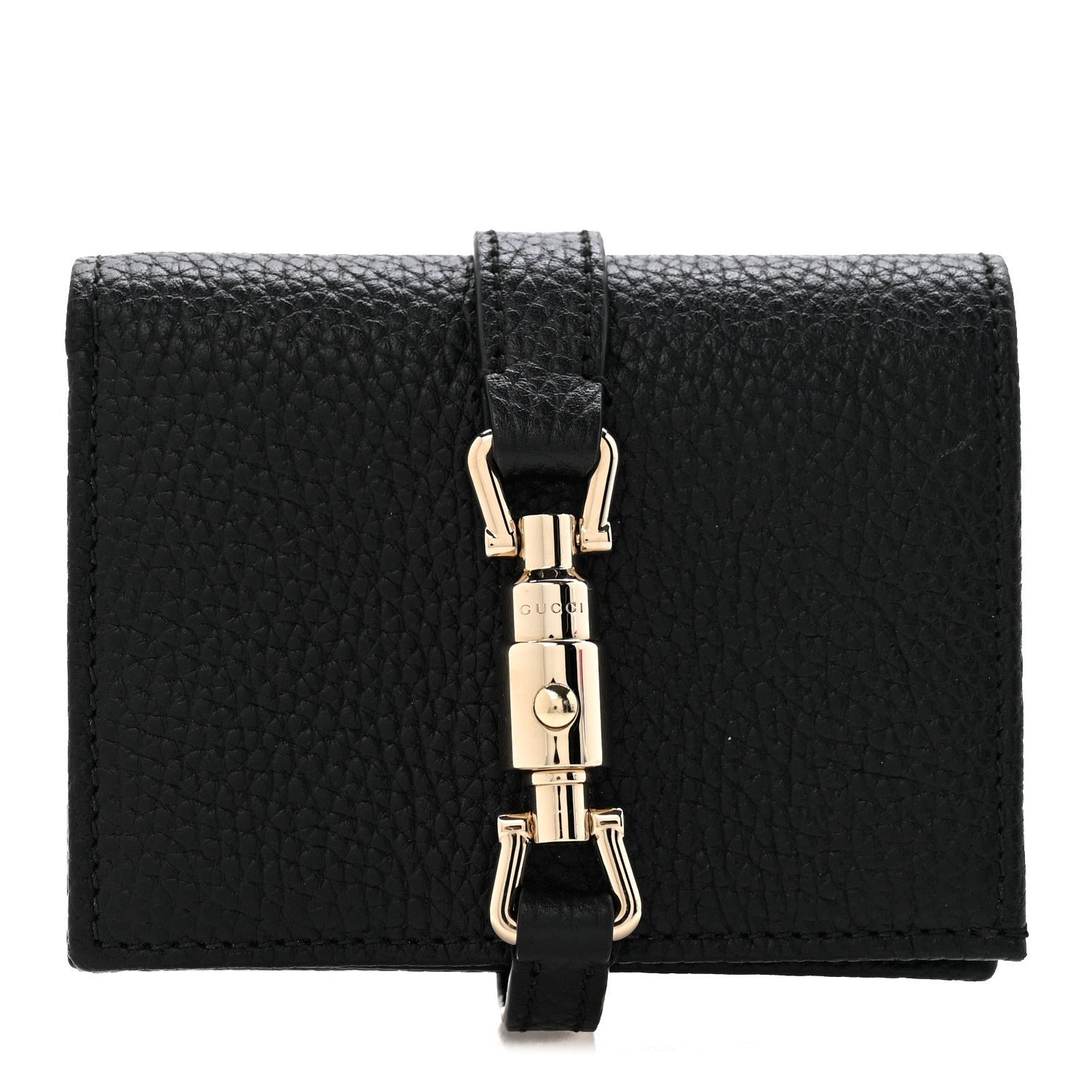 Gucci Calfskin Jackie 1961 Card Case Black