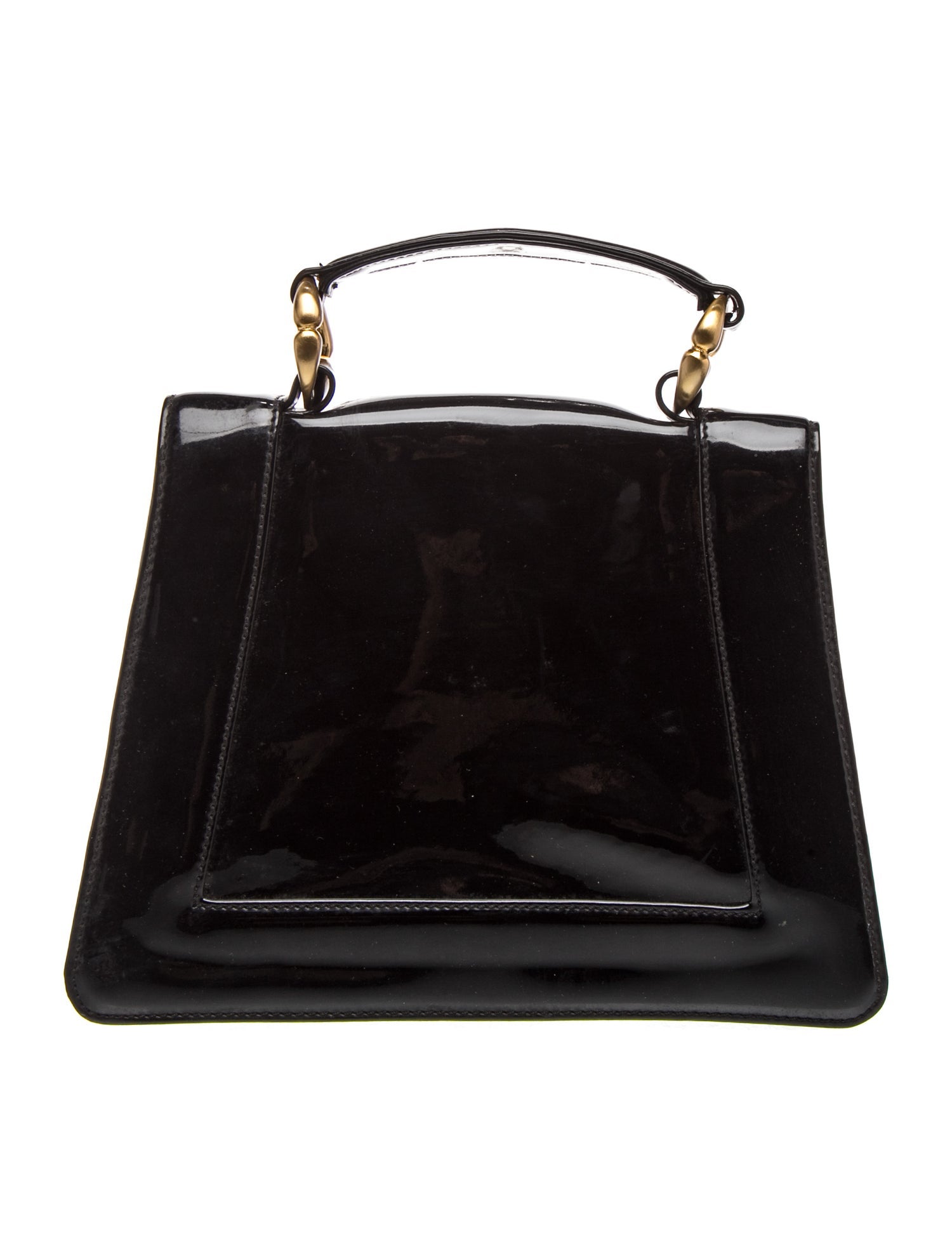 Patent Leather Top Handle Bag