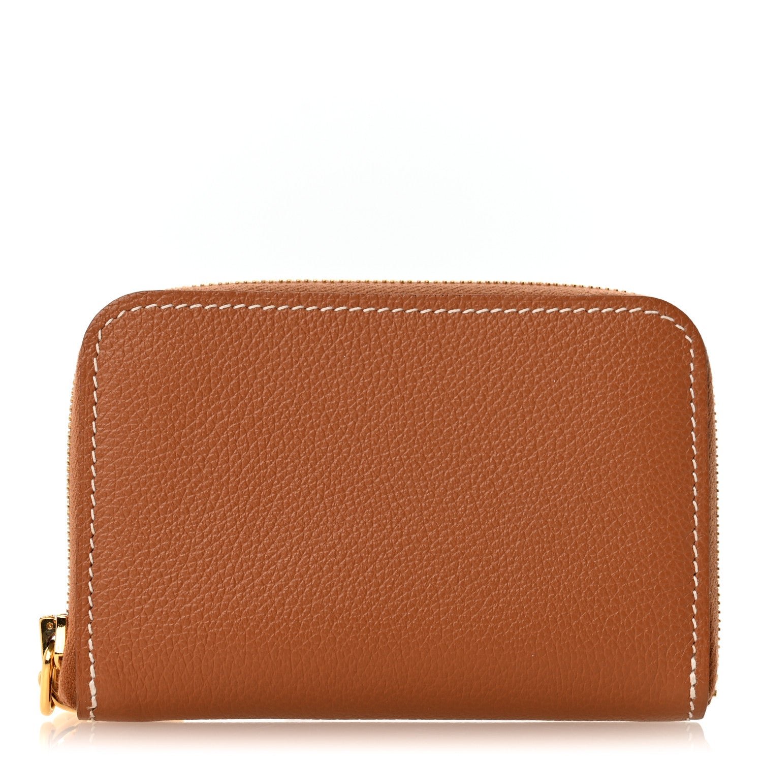 Hermes Hermes Evercolor Zipengo Chain D'Ancre Compact Cardholder Gold