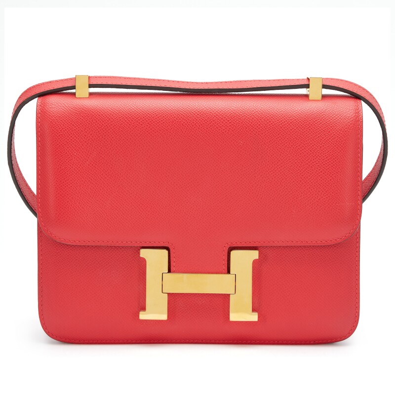 Hermes Rouge de Coeur Epsom Constance 23 Gold Hardware, 2017