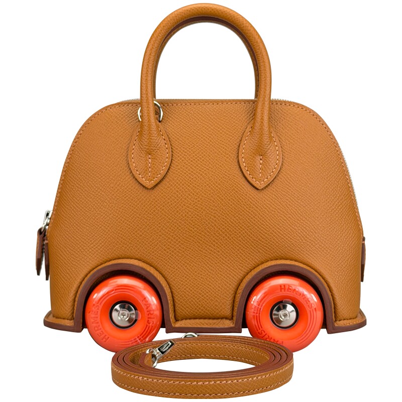 Limited Edition Gold Epsom and Orange 1923 Bolide on Wheels Palladium Hardware, 2025
