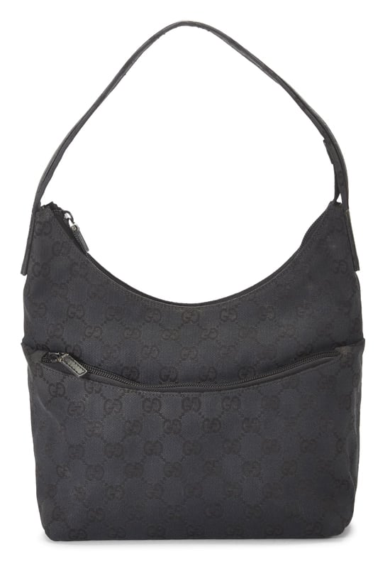 Black GG Canvas Hobo Small