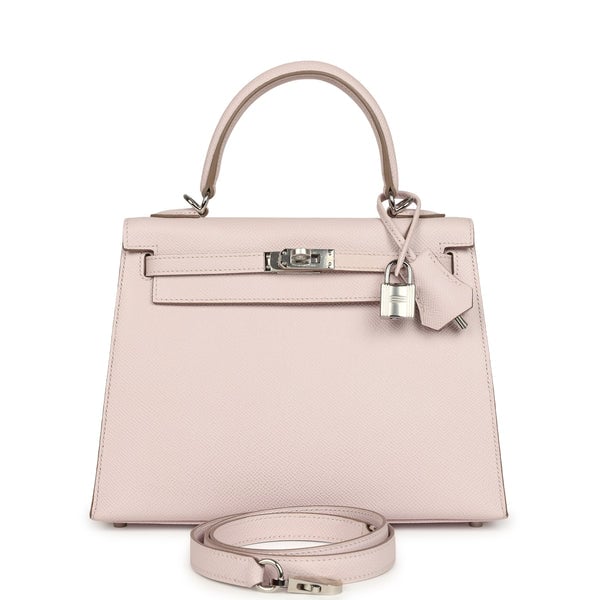 Hermes Hermes Kelly Sellier 25 Mauve Pale Epsom Palladium Hardware