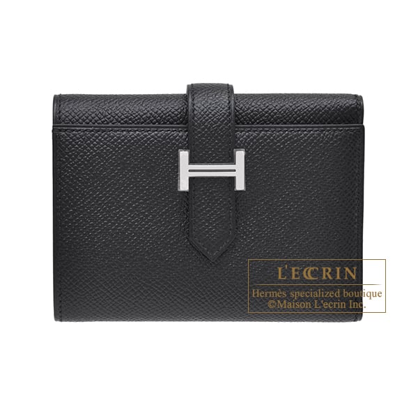 Hermes Hermes Bearn Conbine Black Epsom leather Silver hardware