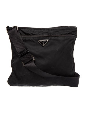 Prada Tessuto Nylon Black Tessuto Messenger Bag