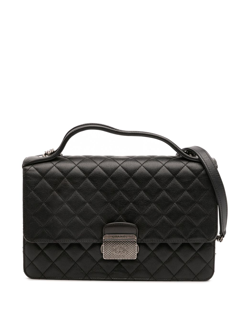 2016-2017 Medium Quilted Goatskin CC University Flap shoulder bag