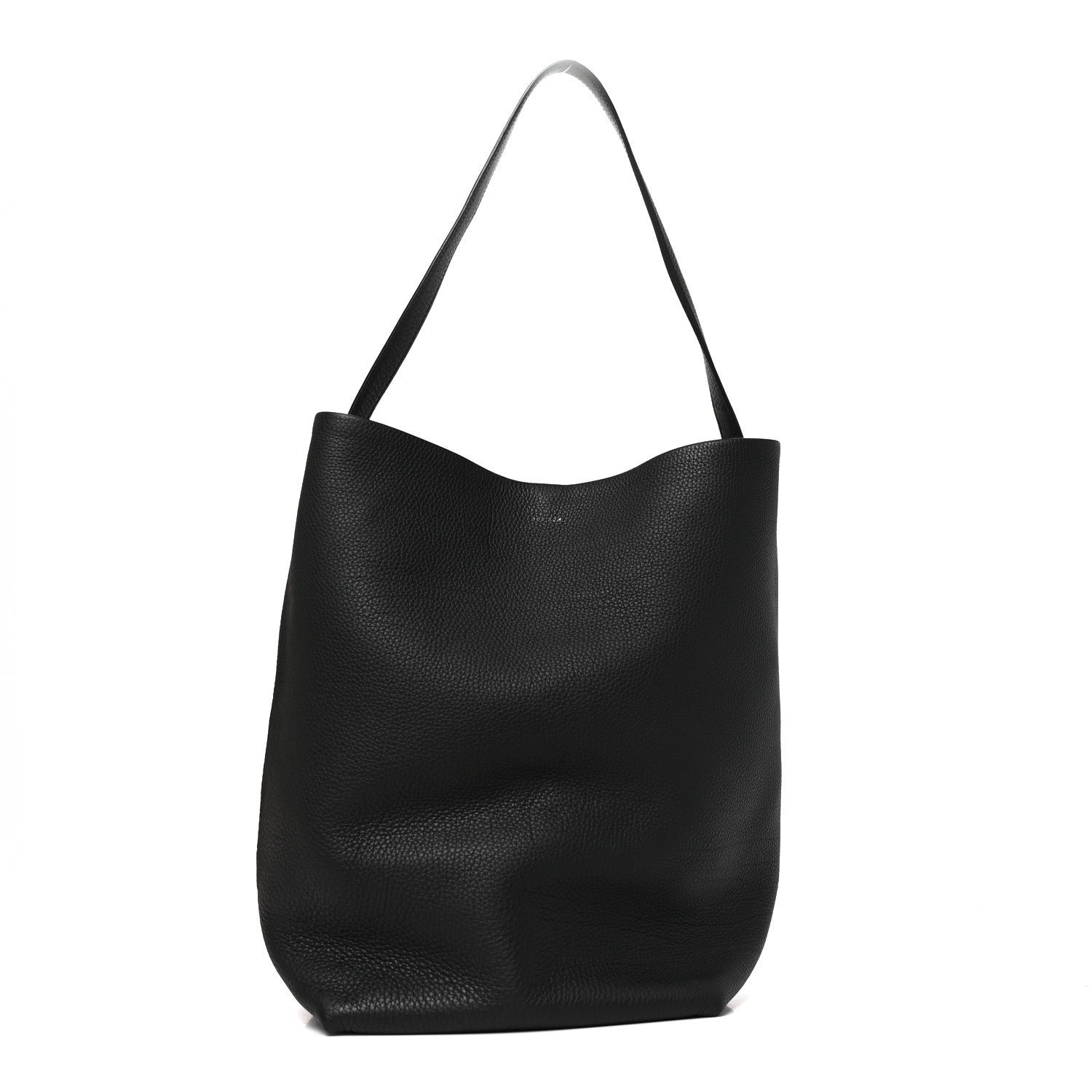 The Row Grained Calfskin Large N/S Park Tote Black