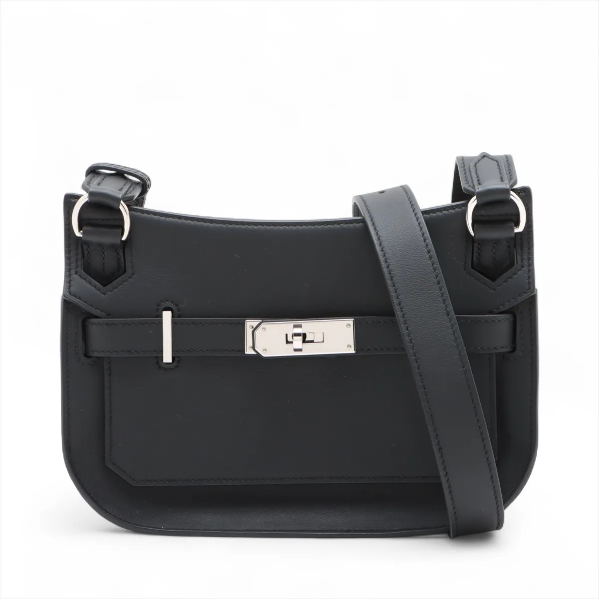 Hermès Gypsiere mini Veau Swift Black Silver Metal Fittings