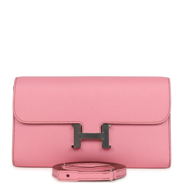Hermes Hermes Constance Wallet To Go Bubblegum Epsom Palladium Hardware