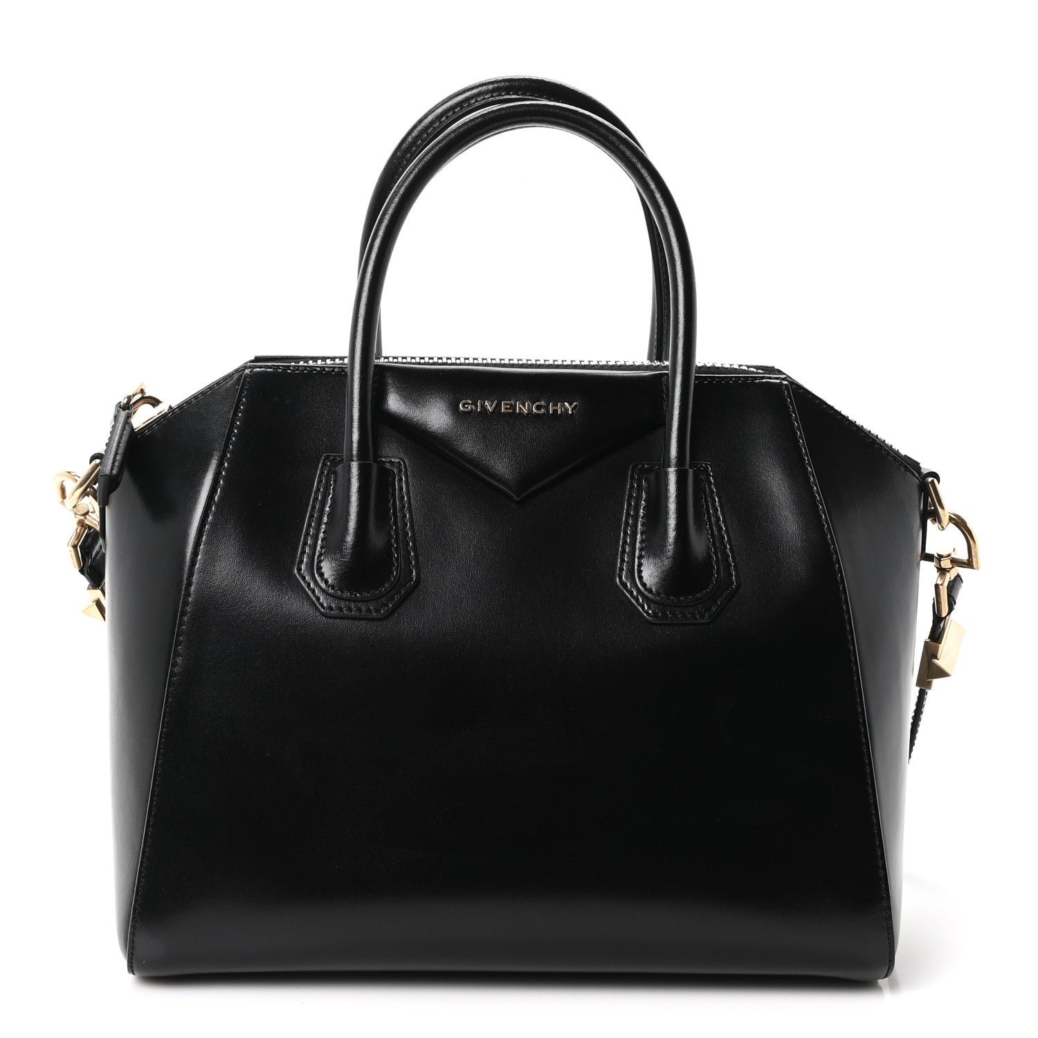 Givenchy Shiny Lord Calfskin Small Antigona Black