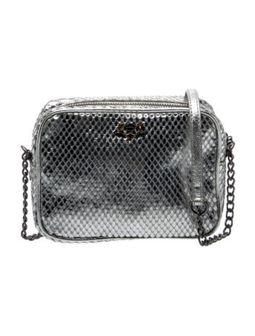 Embossed Leather Crossbody Bag