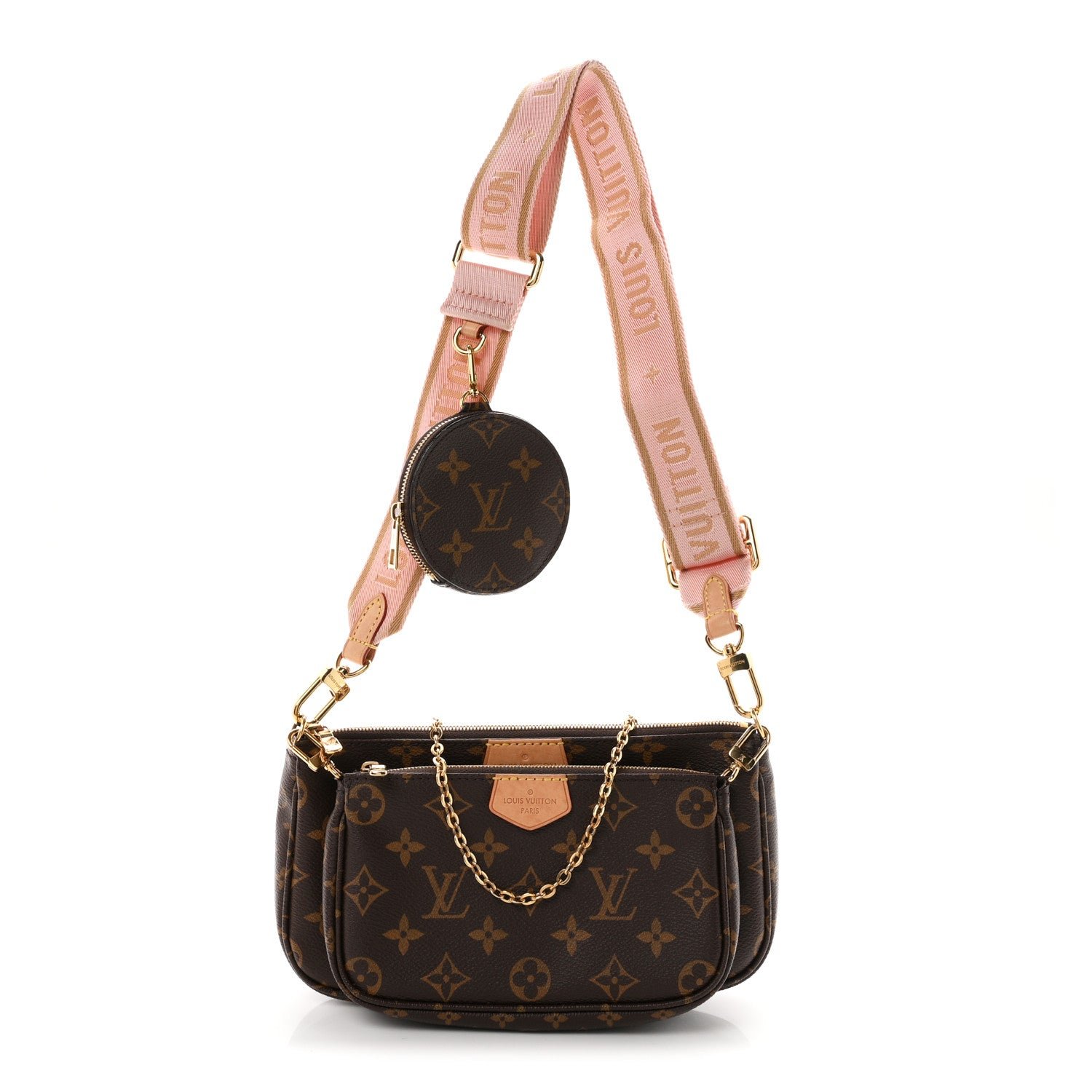Louis Vuitton Monogram Multi Pochette Accessories Rose Clair