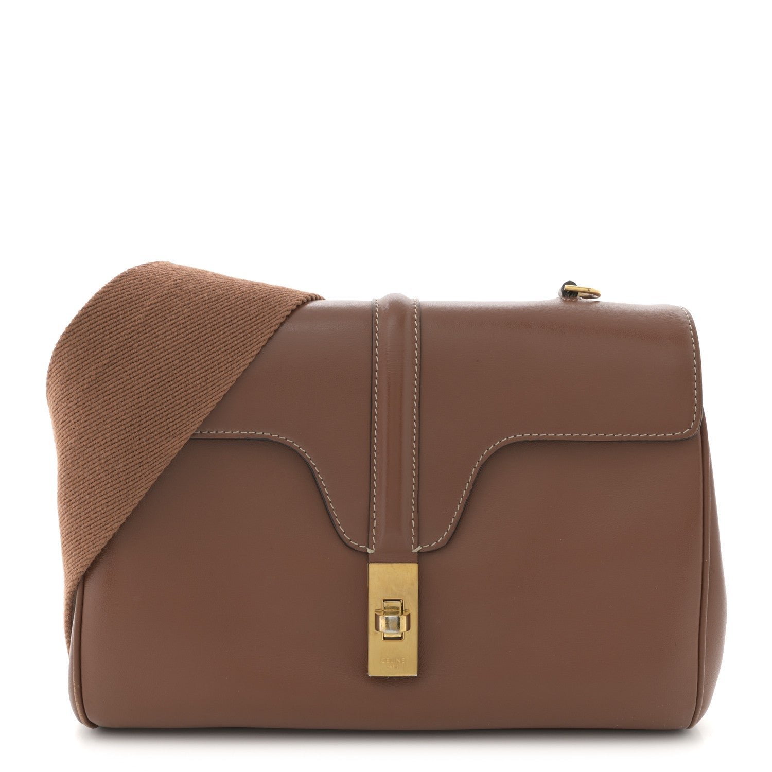 Celine Smooth Calfskin Teen Soft 16 Shoulder Bag Tan