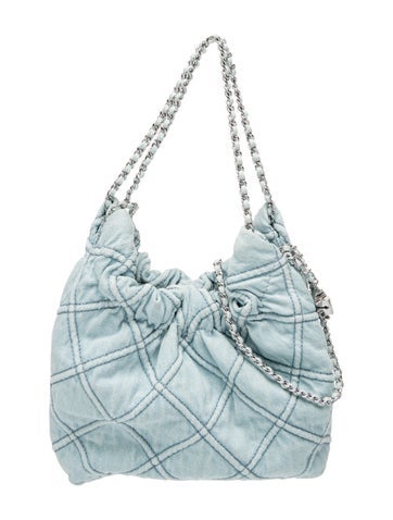 Denim Top Handle Bag