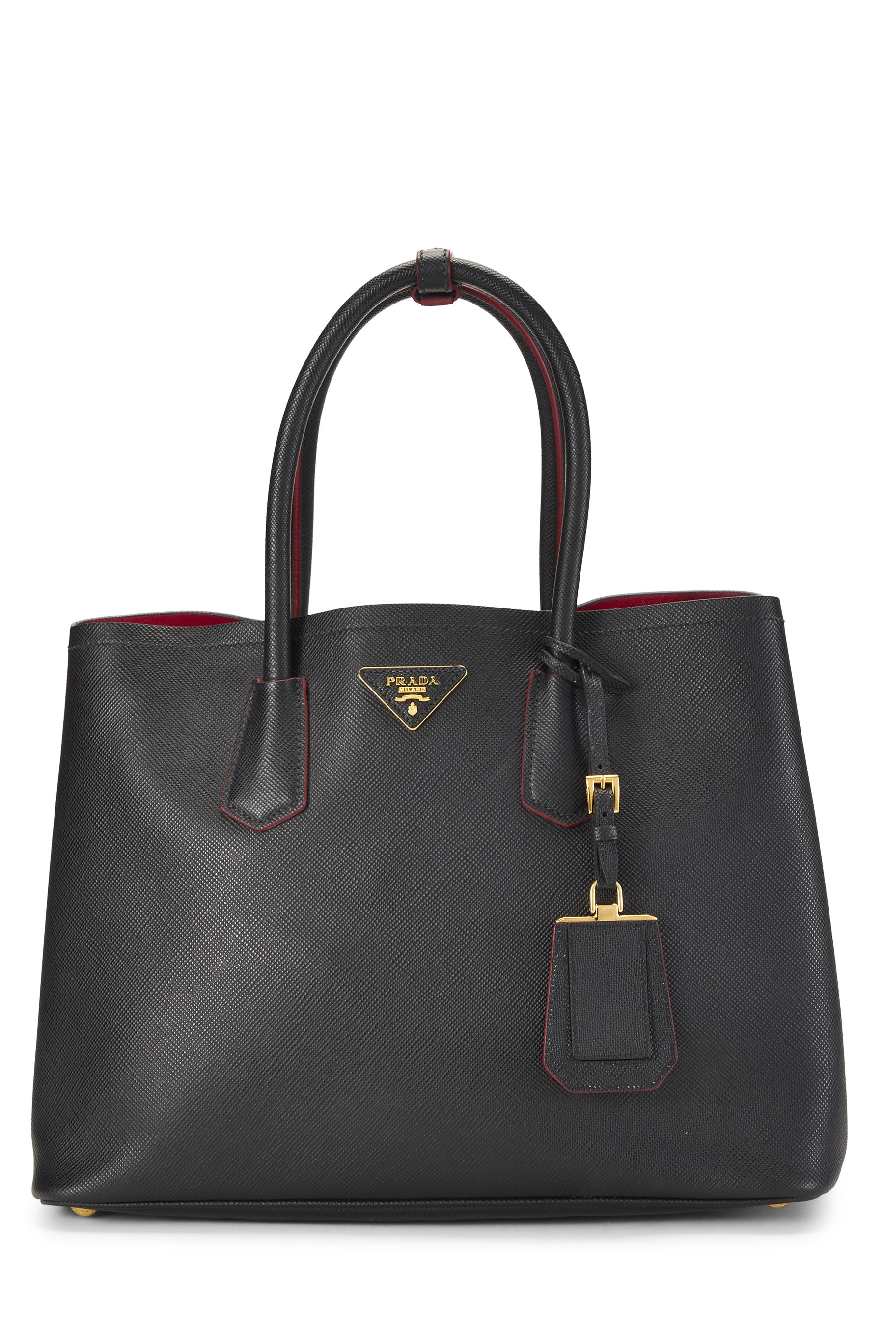 Black Saffiano Double Bag Medium