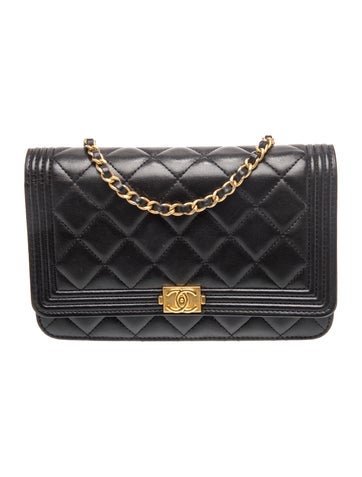 Quilted Lambskin Boy Wallet On Chain