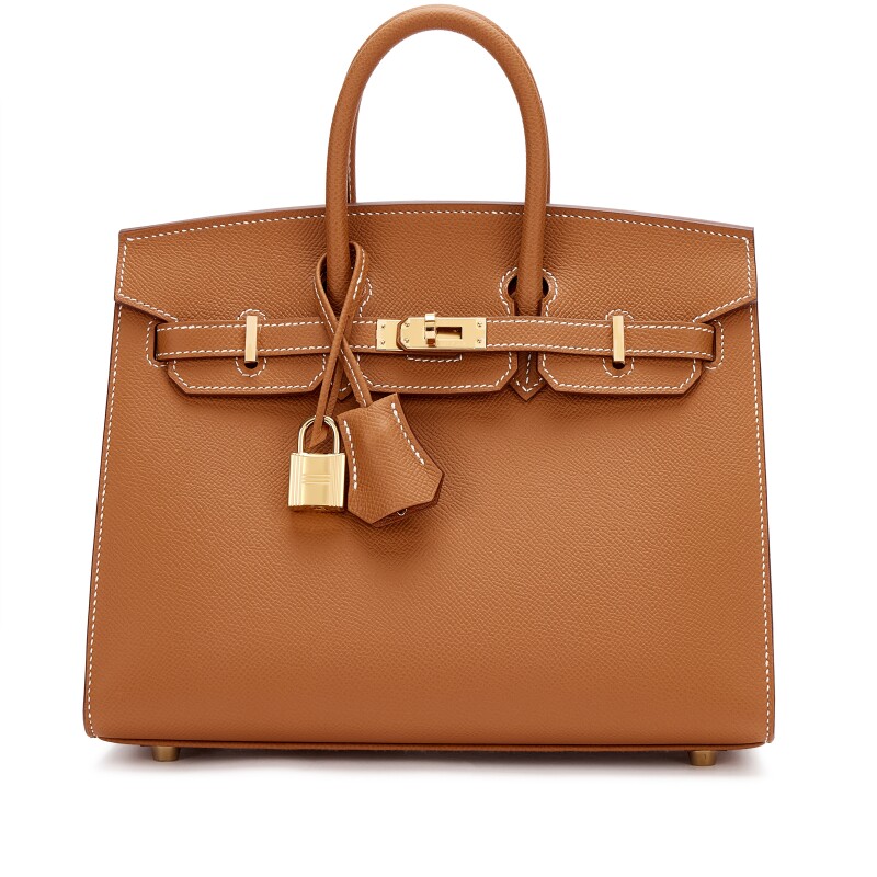 Hermes Gold Epsom Sellier Birkin 25 Gold Hardware, 2022