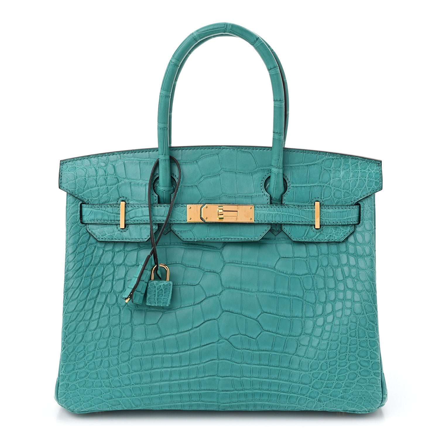 Hermes Matte Alligator Birkin 30 Bleu Paon