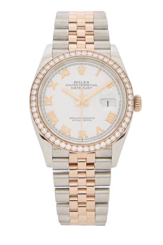 Everose Datejust White Roman Diamond Bezel 126281RBR 36mm