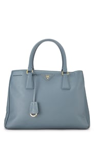 Prada Blue Saffiano Executive Tote Medium