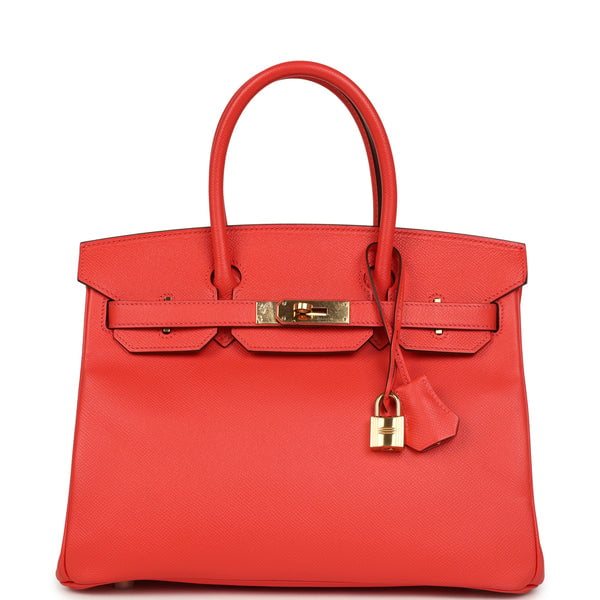 Pre-owned Hermes Birkin 30 Rose Jaipur Epsom Gold Hardware