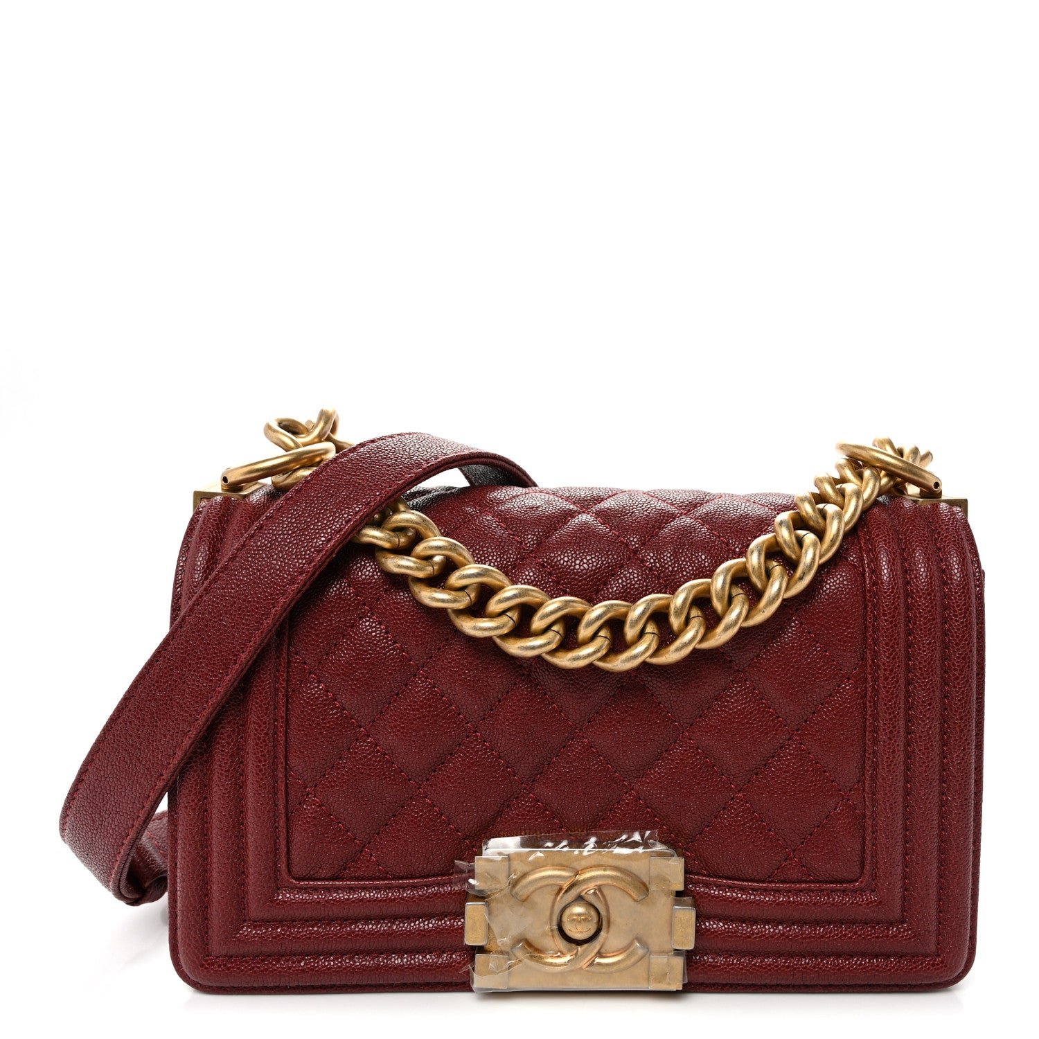 Chanel Caviar Quilted Small Boy Flap Burgundy