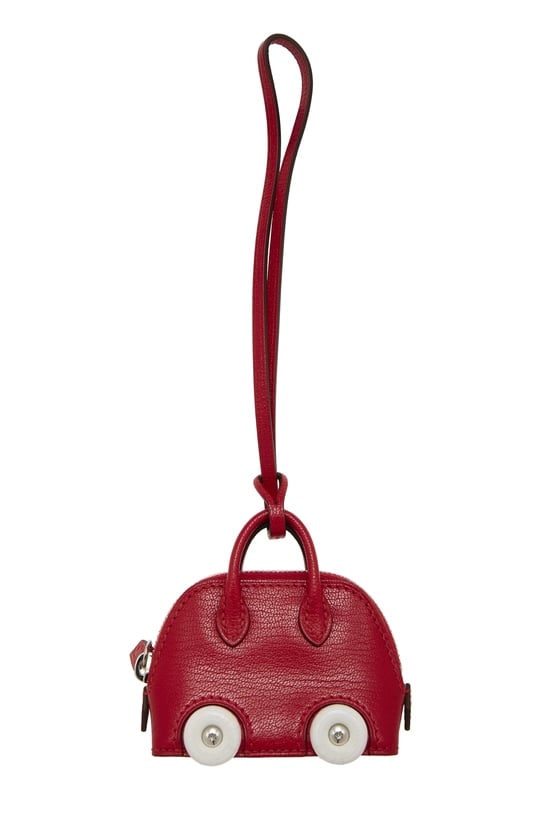 Hermes Rouge Coeur Chevre Bolide On Wheels Bag Charm