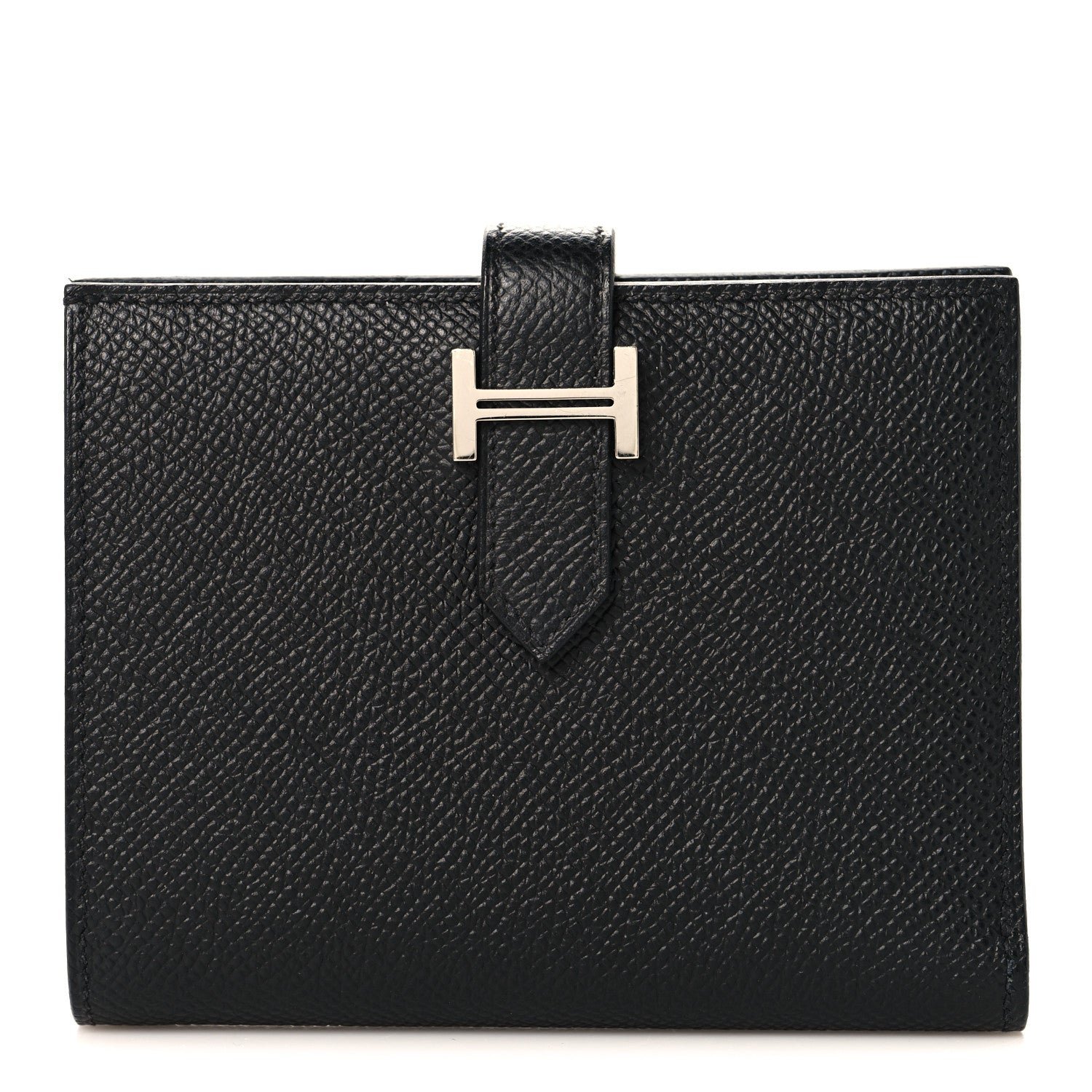 Hermes Epsom Bearn Compact Wallet Black
