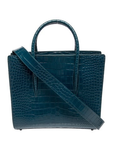 Embossed Leather Top Handle Bag