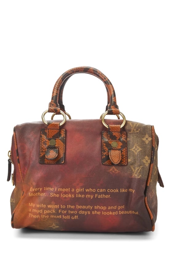 Richard Prince x Louis Vuitton Orange Monogram Heartbreak Jokes Handbag
