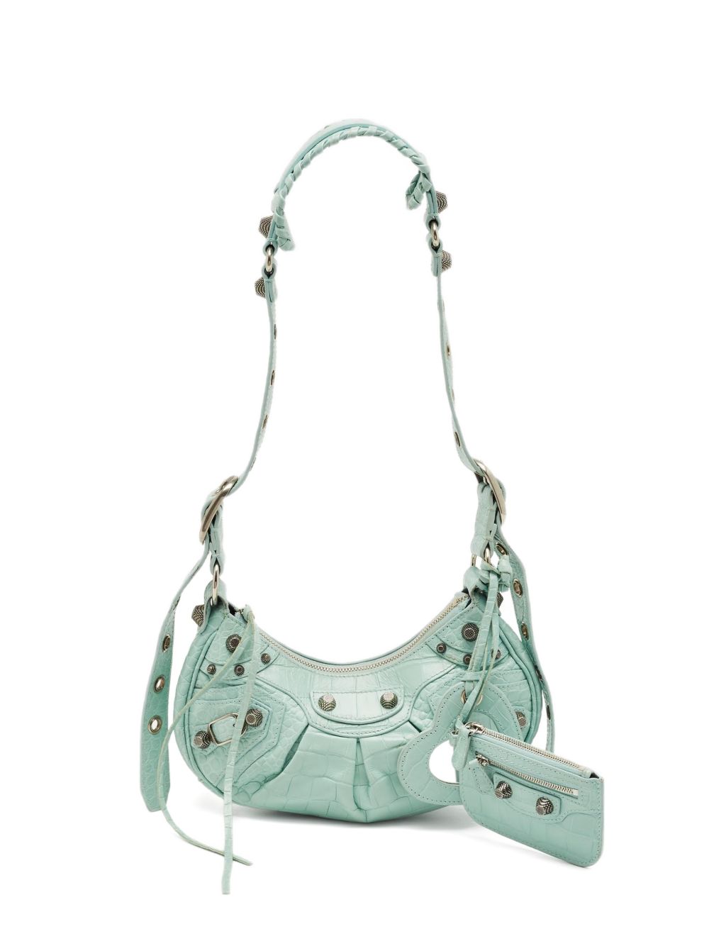 XS Le Cagole embossed-leather shoulder bag