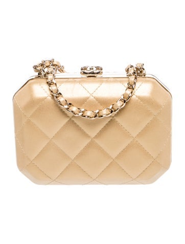2023 Quilted Diamond Box Clutch w/ Chain
