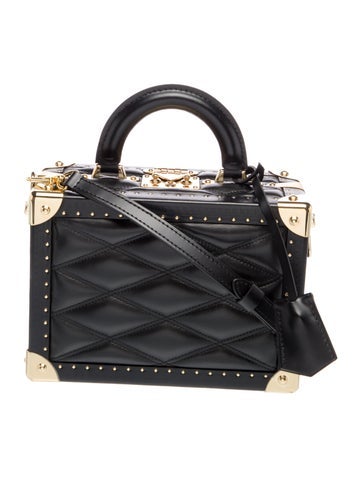 Louis Vuitton Leather Valise Malletage Petite